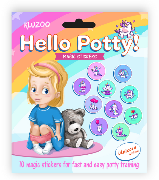 Hello Potty! - UNICORNS - 10 Magic Potty Training Stickers