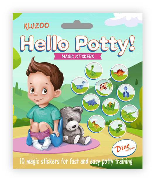 Hello Potty! - DINOSAURUS - 10 Magic Potty Training Stickers